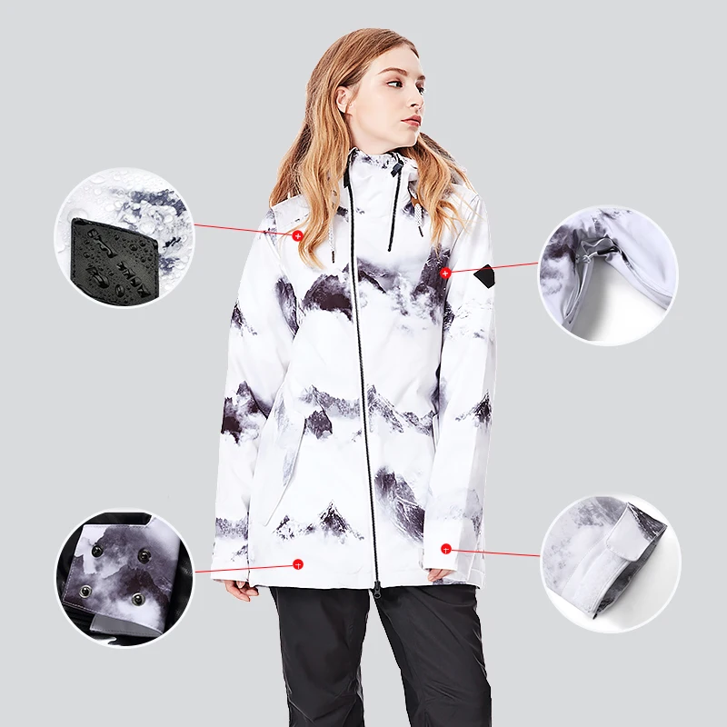 Водонепроницаемая куртка GSOU для сноуборда женская зимняя ветрозащитная дышащая