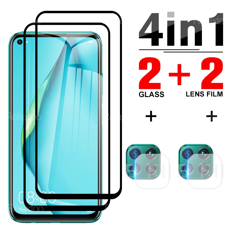 Защитное стекло 4 в 1 для камеры Huawei P40 Lite E P20 Pro P30 Light P 40 30 20 P40Lite e 20Lite 30Lite|Защитные