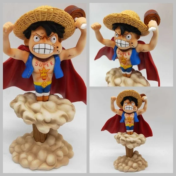 

Anime O.n.e.P.i.e.c.e Q Version Straw Hat Luffy Model Doll Boxed Figure Approximately 15cm