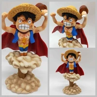anime o n e p i e c e q version straw hat luffy model doll boxed figure approximately 15cm
