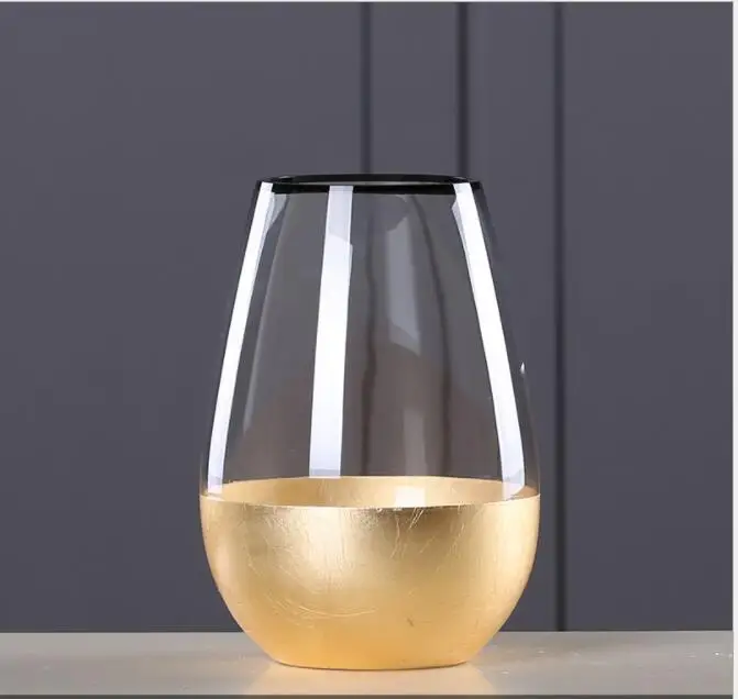 Европейская стеклянная ваза из металлического сплава, Золотая ваза, современная настольная креативная домашняя декоративная искусственная Цветочная бутылка для свадьбы