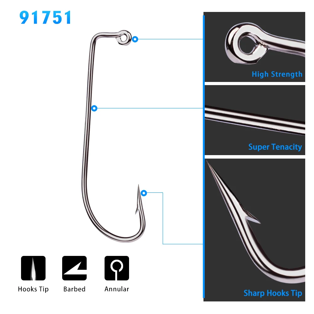 Рыболовные крючки PROBEROS серия O'shaughnessy джиг-крючок бренда Proberos джиг большой