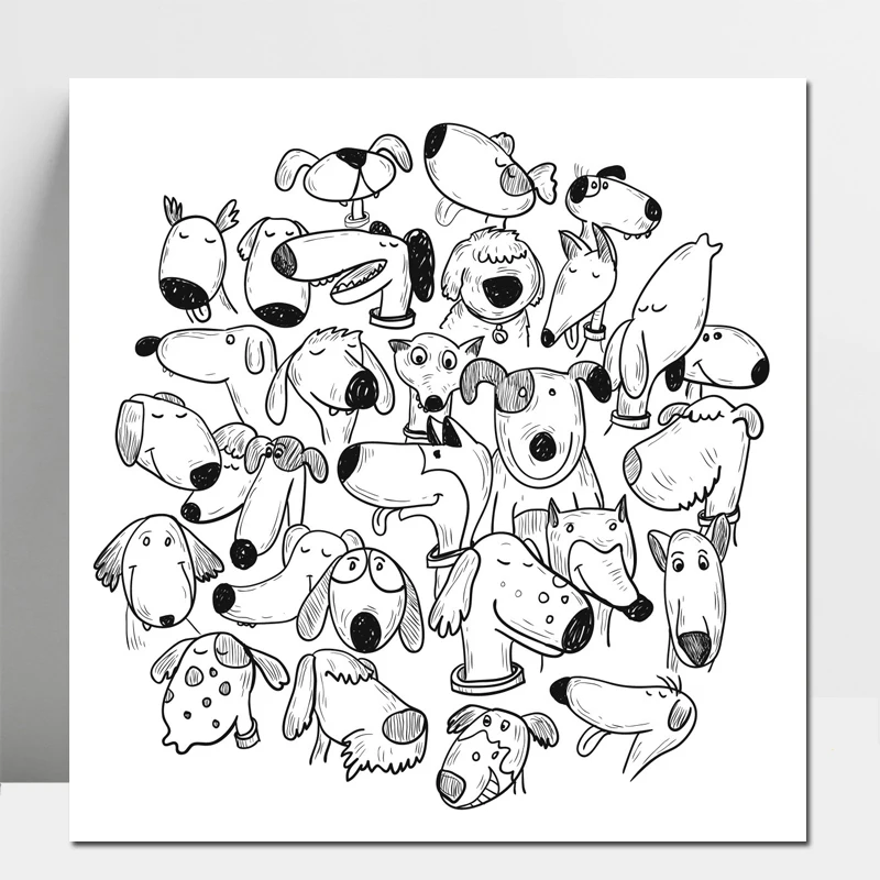

ZhuoAng Cartoon Dog Clear Stamps for DIY Scrapbooking Photo Album Card Making DIY Decoration Supply