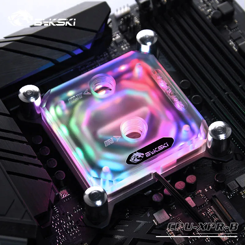 Блок ЦП Bykski для Intel Frosted Acrylic RGB (12 В 4 контакта) RBW (5 3 блок водяного охлаждения кулер