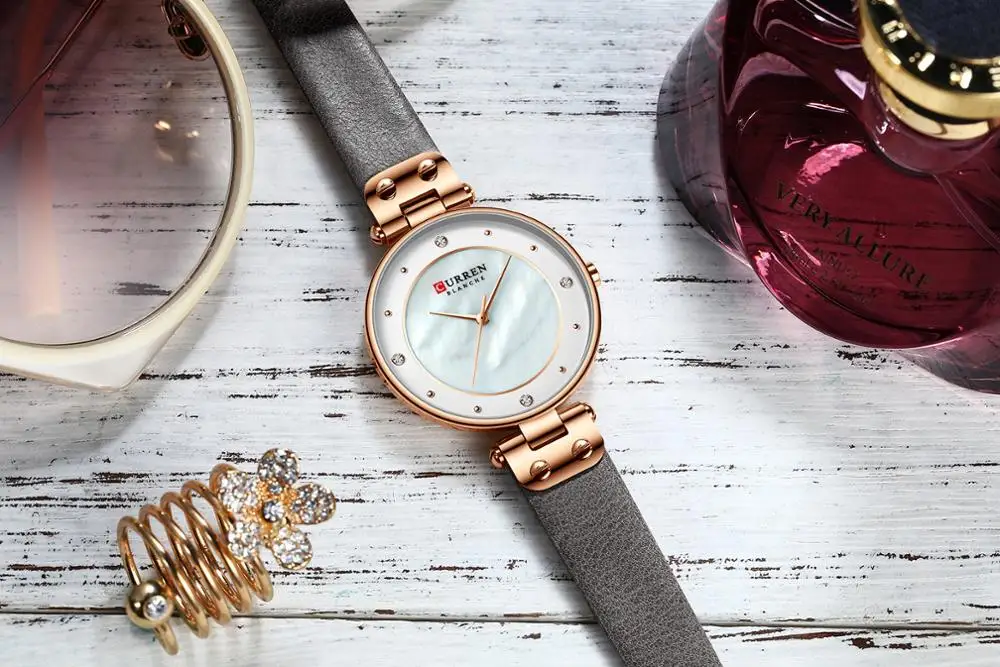CURREN роскошные Брендовые женские часы Montre Femme Marque De Luxe 2019 наручные с кожаным