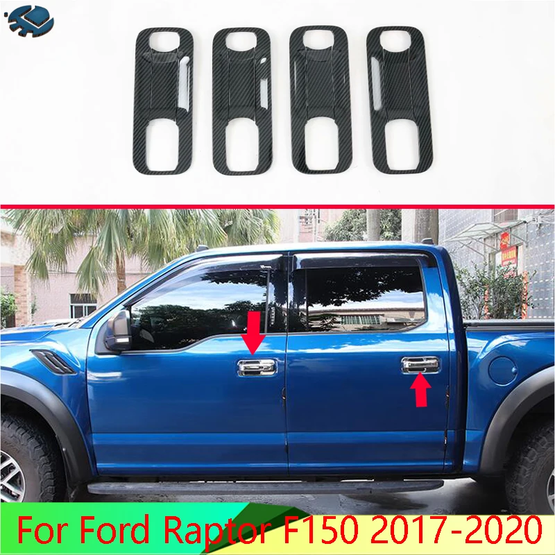 

Автомобильные аксессуары для Ford Raptor F150 2017-2020, хромированная крышка дверной ручки из АБС-пластика, крышка чашки, вставка для отделки полости, ...