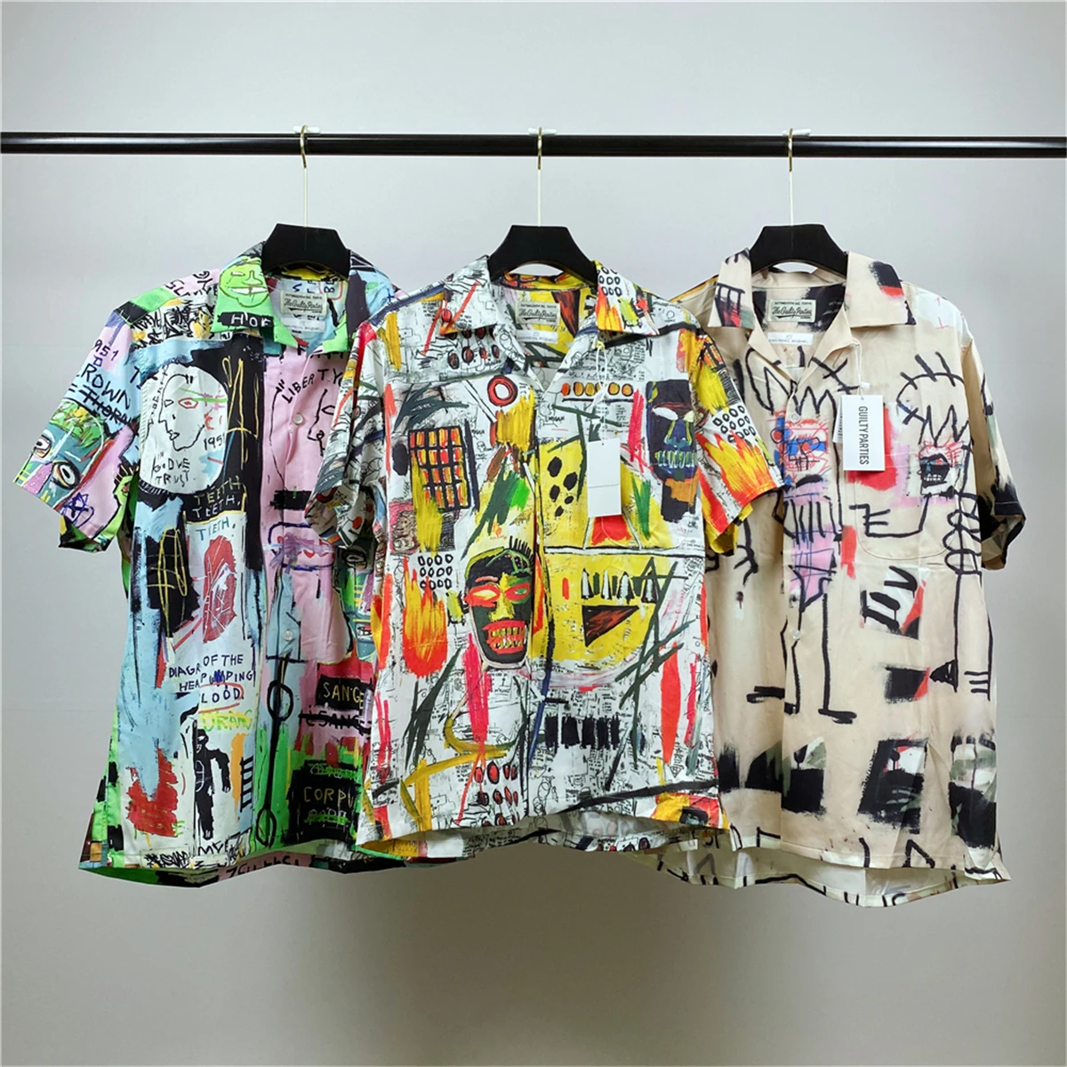 Camiseta WACKO MARIA Hawaii para hombre y mujer, ropa con estampado Digital, estilo veraniego, 1:1, 2021ss