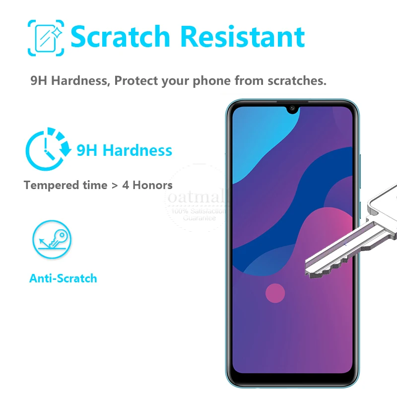 Закаленное стекло с полным покрытием для Huawei Honor 9A 9S 9C 2 шт.|Защитные стёкла и