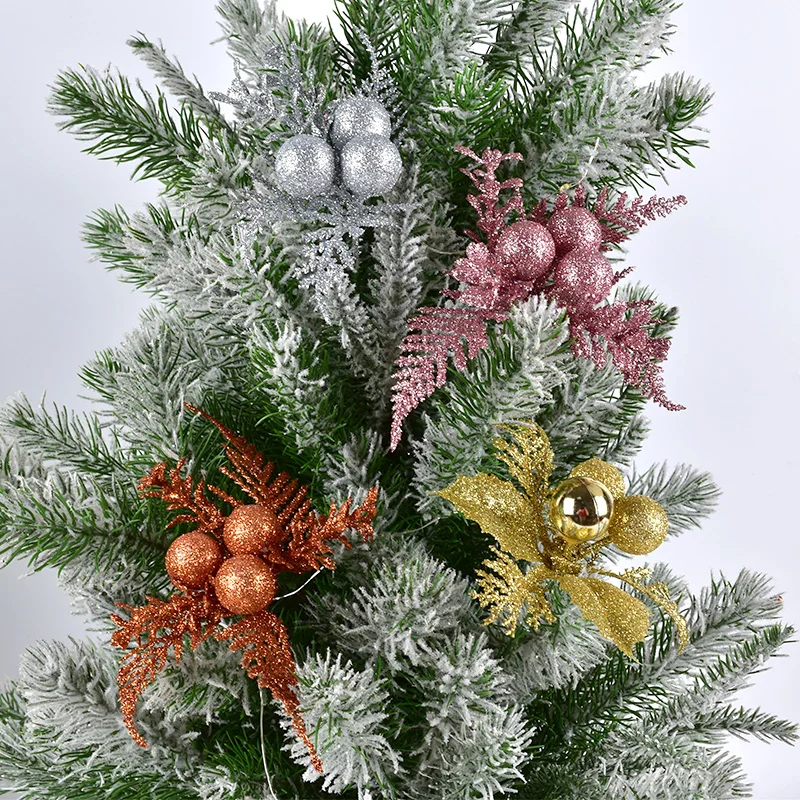 Праздничные украшения цветной блеск фруктовая вырезка птиц Рождественская елка