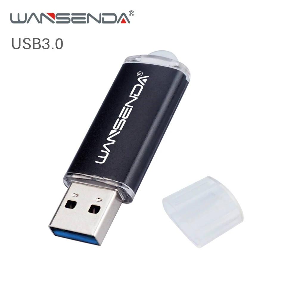 WANSENDA металлический флеш накопитель Usb 3 0 256 ГБ 128 64 32 16 8 Гб|USB флэш-накопители| |