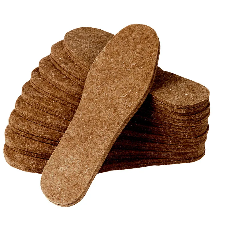 

5pcs Winter Warm Insoles For Shoes Men Women Wool Felt Insole Thickening Soft Breathable Shoe Pad Inserts Accessories