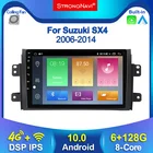 Мультимедийный плеер с радио, Android 10,0, 6 + 128G для Suzuki SX4 2006 2007 2008 2009 2010 2011 2012 2013, автомобильный GPS-навигатор 4G Lte
