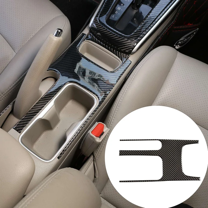 

Carbon Fiber ABS Center Console Water Cup Frame Panel Trim Cover for Nissan Sylphy 2016-2019 Decoration Stickers