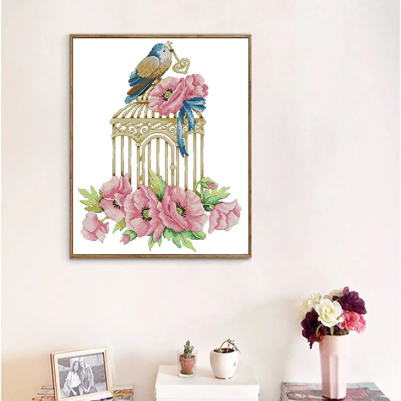 Штампованные наборы крестиков Вышивка Ткань DIY рукодельные для начинающих