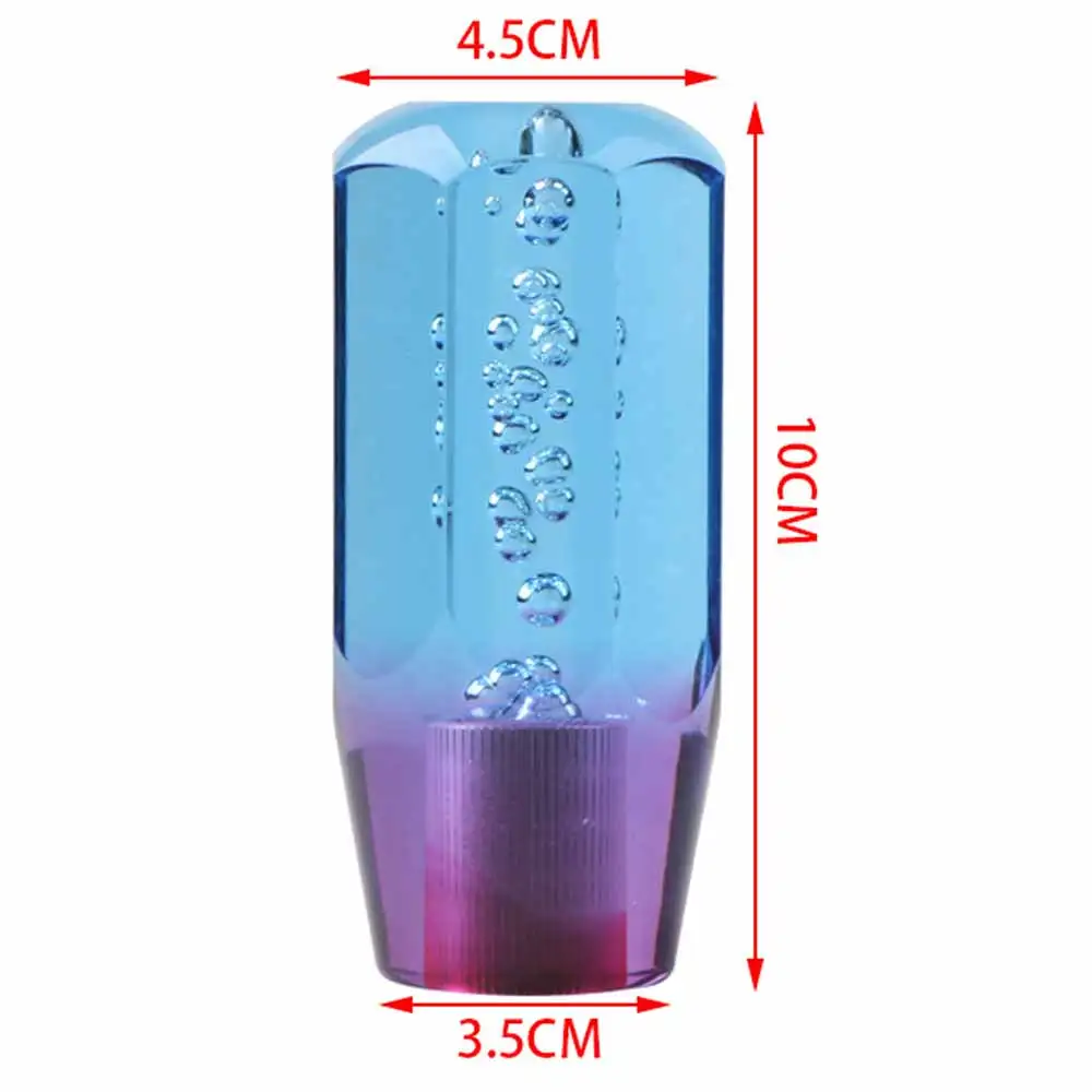 

Shift Knob Stick Crystal Transparent Bubble Purple Blue Throw Speed Gear Shifter Universal Car Interior Parts