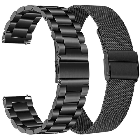 Ремешок 22 мм из нержавеющей стали для LG G Watch W100/R W110 /Urbane W150 Asus ZenWatch 1, 2, Мужской умный браслет на запястье, быстросъемный ремешок
