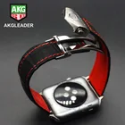 Ремешок AKGLEADER для часов Apple Series 5 4 4044 мм, браслет из натуральной кожи с складной пряжкой для Apple iWatch 3 2 42 мм