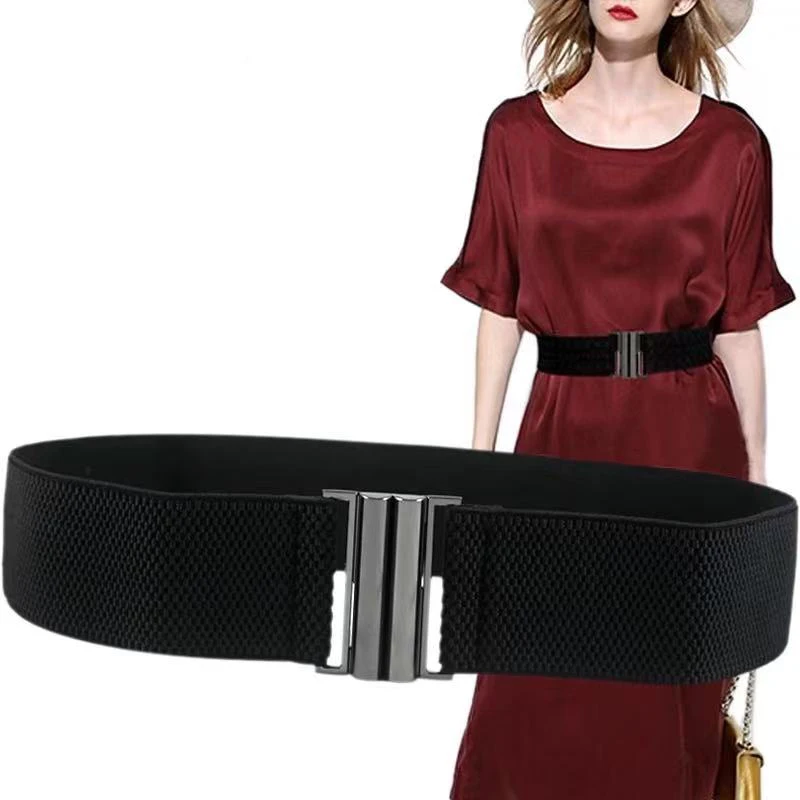 

Fashion Women Girdle Women Design Wide Waist Waistband Ladies Elastic Buckle Belt For Lady Dress Corset Belts Ceinturon De Dames
