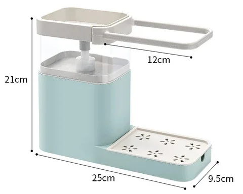 Диспенсер для мыла вешалка кухонных полотенец держатель губки ванной 3 в 1 ручная