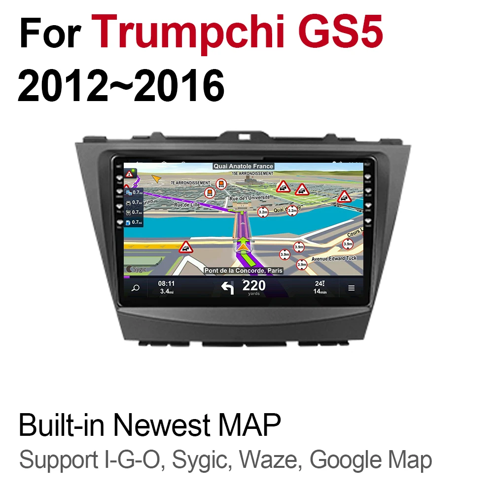 Автомобильный GPS Navi 2din для Trumpchi GS 5 2012 2013 2014 2015 2016 Радио BT карта мультимедиа плеер