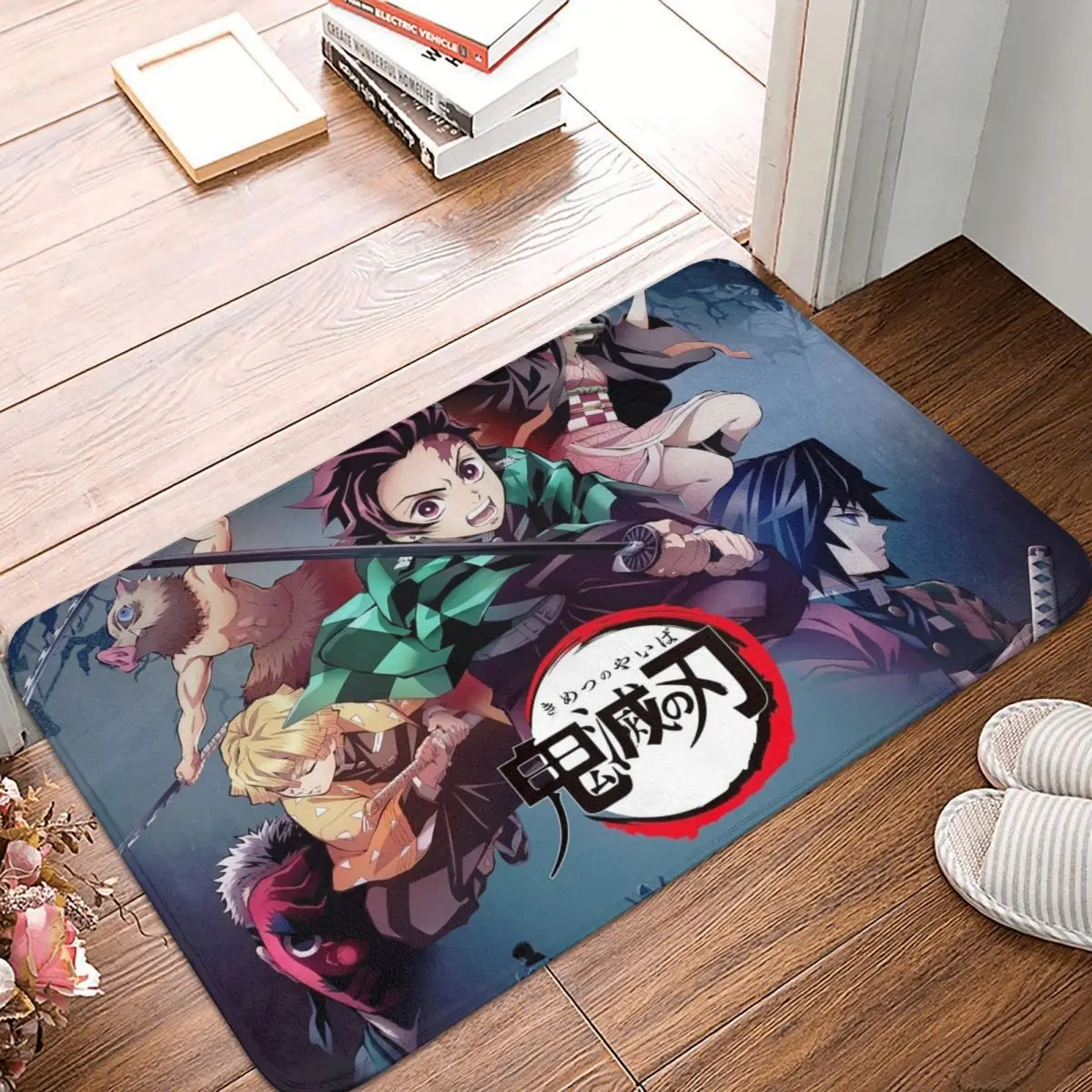 

Tanjiro Kimetsu No Yaiba Polyester Doormat Rug carpet Mat Footpad Anti-slip Sand ScrapingEntrance Kitchen Bedroom balcony