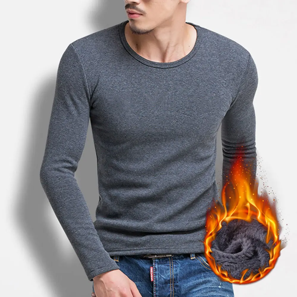 Классическая хлопковая мужская майка с круглым вырезом однотонная приталенная