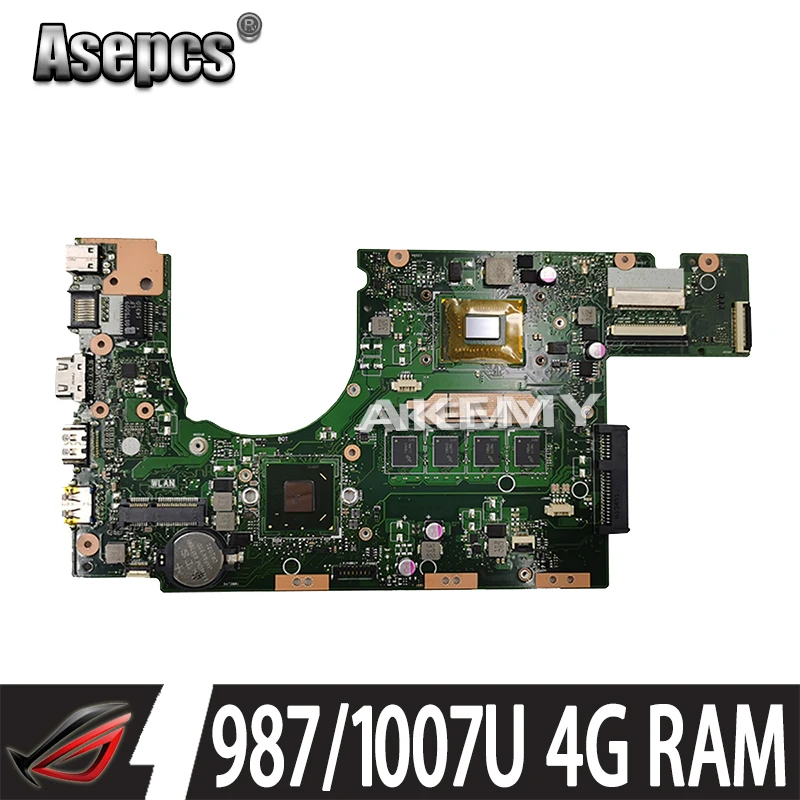 Новая материнская плата S300CA для For Asus S300C VivoBook ноутбука 987/1007U REV2.1 4G RAM|Материнские