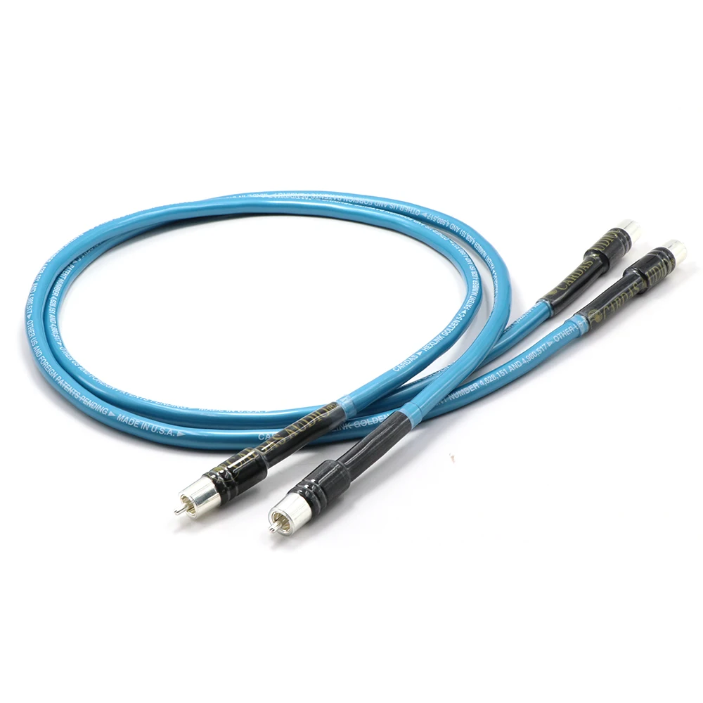 Кабель-переходник QINCROWN Hexlink Golden 5-C RCA, кабель RCA с удлинителем, hi-fi провод для аудио и видео сигнала