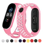 Ремешок силиконовый для Mi band 6, сменный спортивный браслет для Mi band 4 Mi band 5 xiaomi Mi band 4 3 5 6
