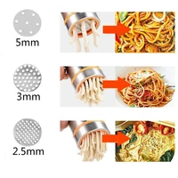 stainless steel noodle maker pasta making machine spaghetti maker pasta cutter noodle hanger with 7 moulds