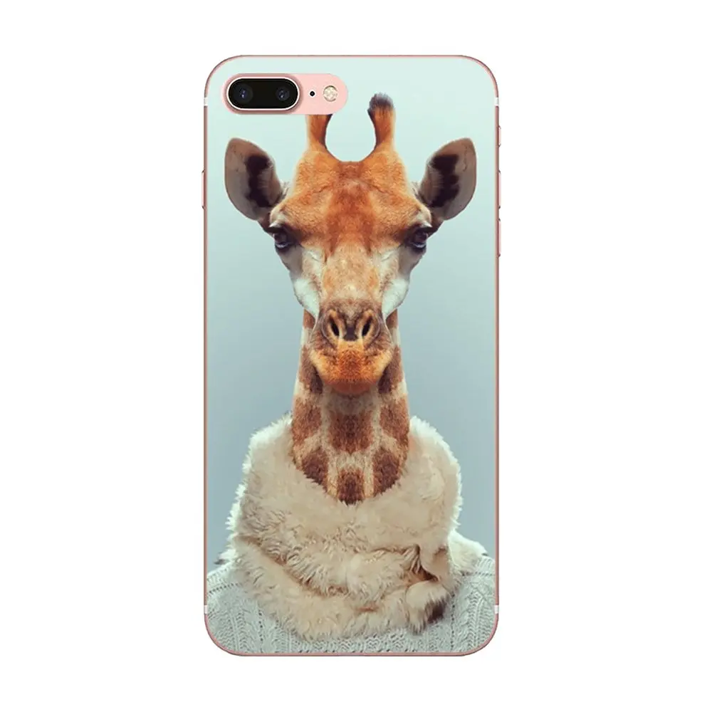 Мягкие чехлы с изображением милых лесных животных ламы жирафа дизайнерские для
