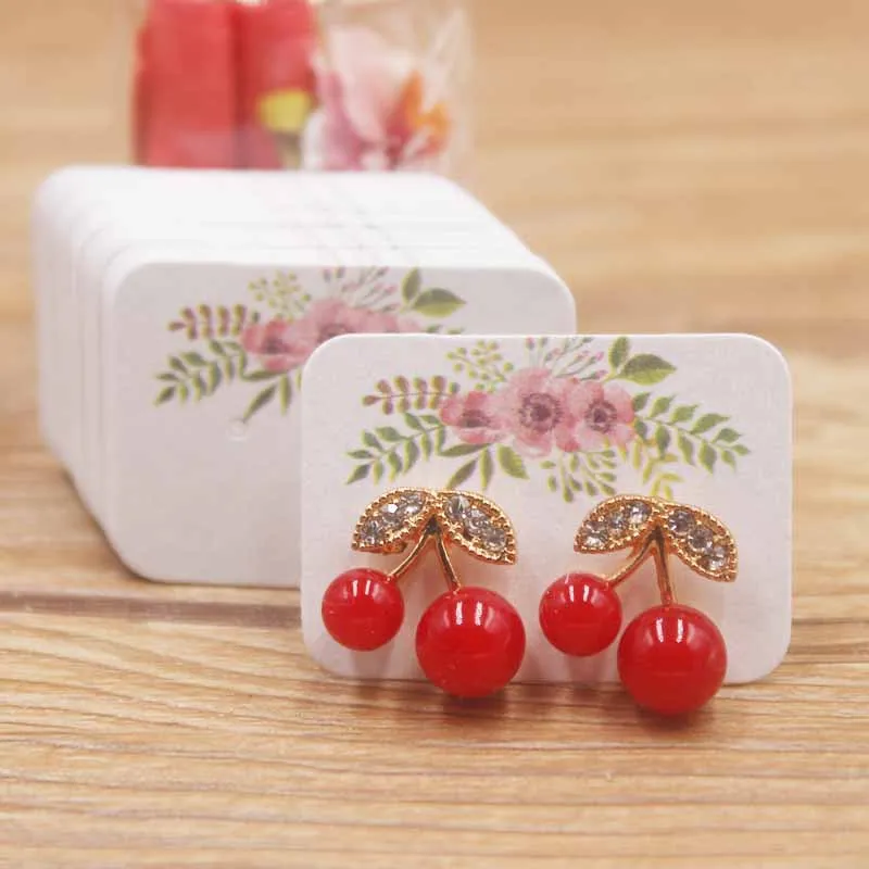50pcs card3 Серьги-открытки ювелирные изделия-аксессуары ручной работы Классическая бумага 50 шт.-3,5x2,5 см-Бумажная Этикетка персональный стиль милый размер может на заказ - Цвет: 50pcs card3
