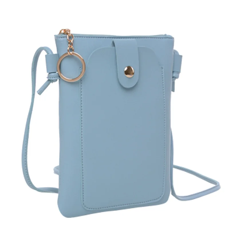 

Hot Selling Women PU Leather Shoulder Bag Mini Mobile Phone Bag Card Coin Holder Purse Handbag -B5