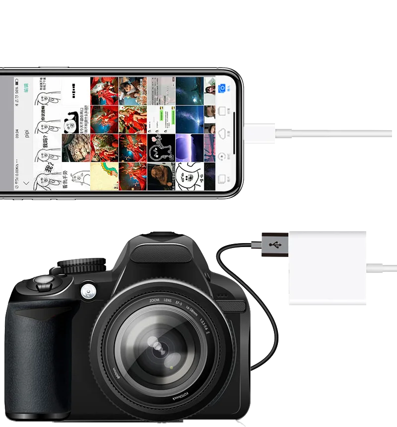 USB OTG адаптер для iphone ios 13 соединитель MIDI клавиатуры с зарядным портом lightning iPad