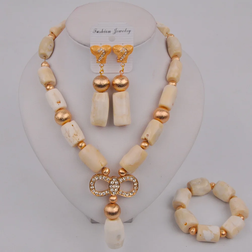 

Последние белые коралловые бусы, ювелирный набор, африканские Свадебные бусы, коралловое ожерелье, нигерийский ювелирный набор 12-C-03