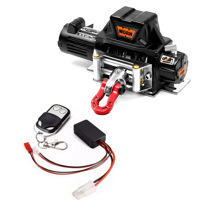 

Metal Automatic Winch Wireless Remote Controller System for 1/10 RC Crawler Car Axial SCX10 90046 Traxxas TRX4 Redcat