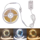 Светодиодная лента высокой плотности с регулируемой яркостью, 12 В, 24 В, 320384 светодиодов