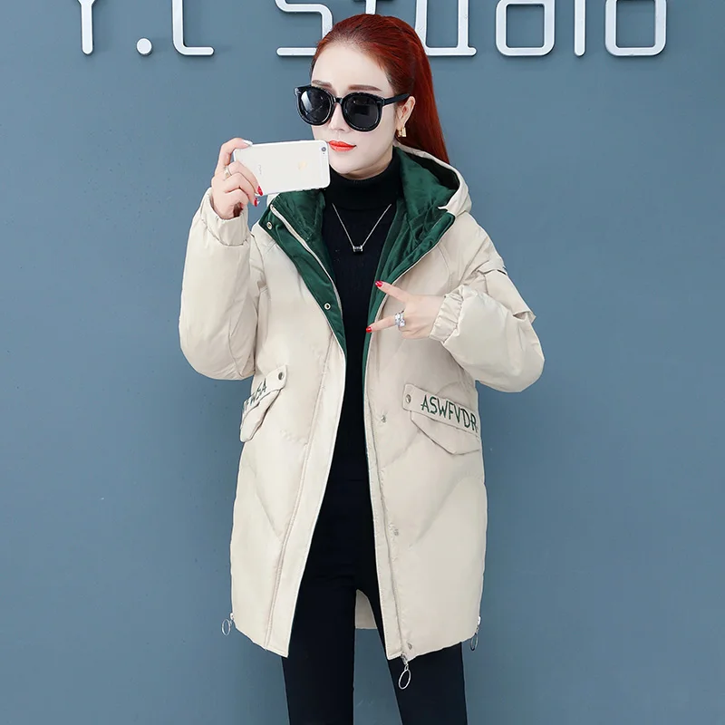 2021 зимняя женская куртка пальто с капюшоном для девочек утепленная парка женщин