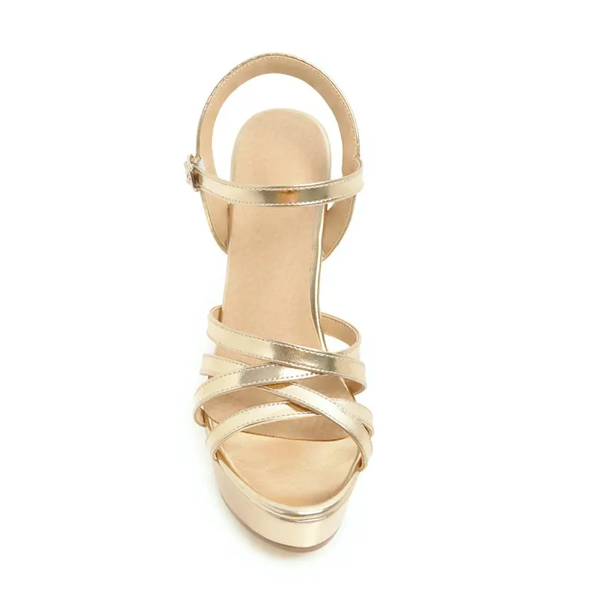 Женские босоножки с ремешком на застежке ESVEVA элегантные из искусственной кожи