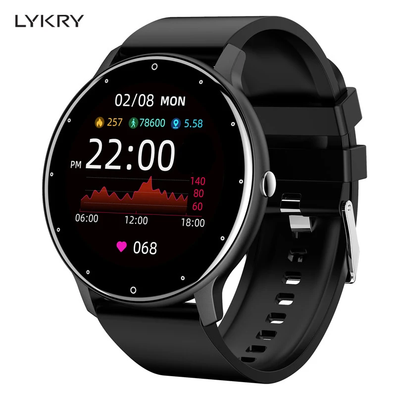 Смарт часы LYKRY ZL02 с пульсометром тонометром прогнозом погоды IP67 мужские и женские
