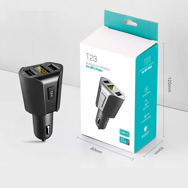 Автомобильный Bluetooth-передатчик AGETUNR T23 с двумя USB-портами | Автомобили и мотоциклы