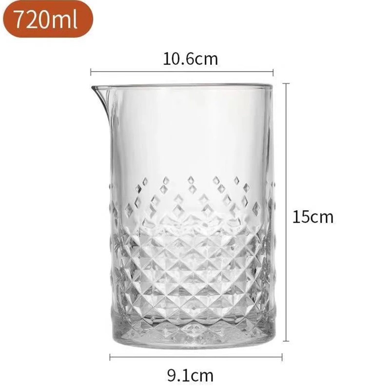 

700ml Lead-free Heat Resistant Transparent Crystal Beer Whiskey Brandy Vodka Cup Drinkware bar mixing glass WF106