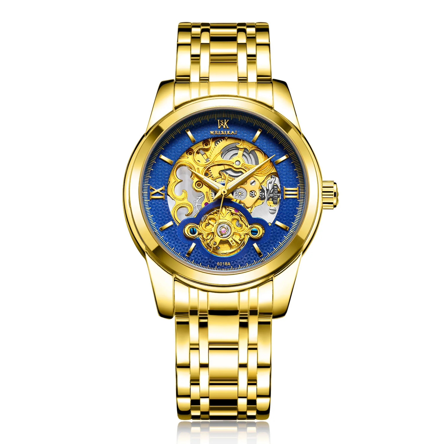 

Swiss weskey waterproof steel Tourbillon men's watch atmospheric carving auspicious cloud automatic mechanical watch