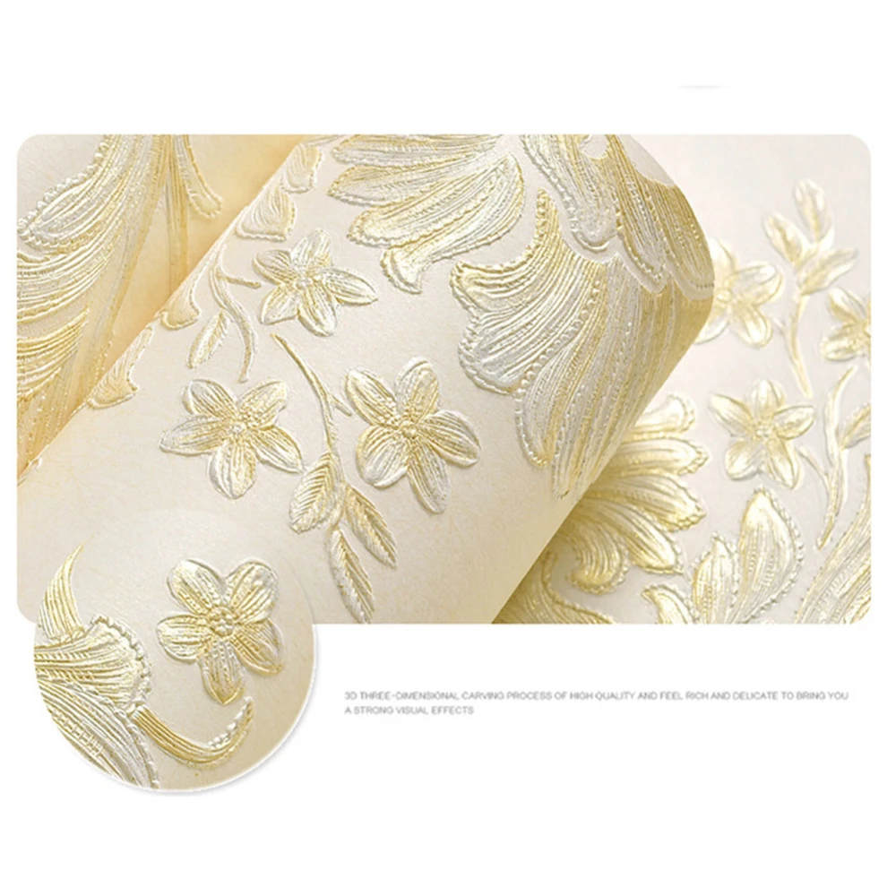 

DIY 3D Stereoscopic Carving Wall Paper Non-woven Wall Sticker Hotel Mural Wallpapers For Living Room Bedroom TV Sofa Background