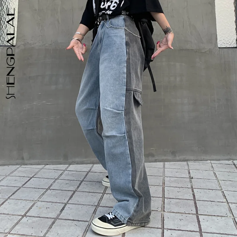 Женские джинсы SHENGPALAE летние повседневные ковбойские длинные брюки свободные
