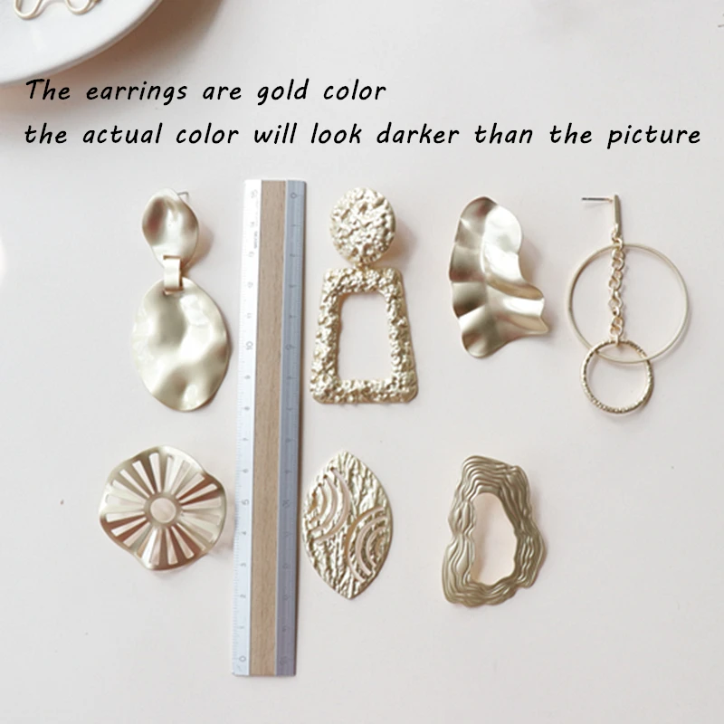 Женские Геометрические сережки-гвоздики AOMU в форме квадратного круга с матовыми