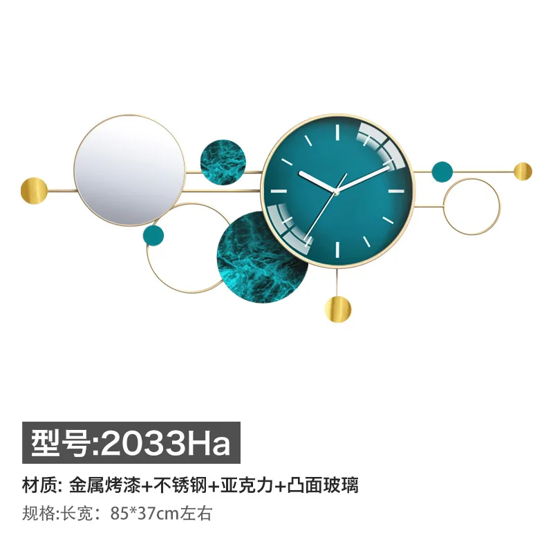 

Nordic Large Wall Clock Modern Design Creative Luxury Silent Art Metal Wall Clock Bedroom Reloj De Pared Home Decoration DG50WC