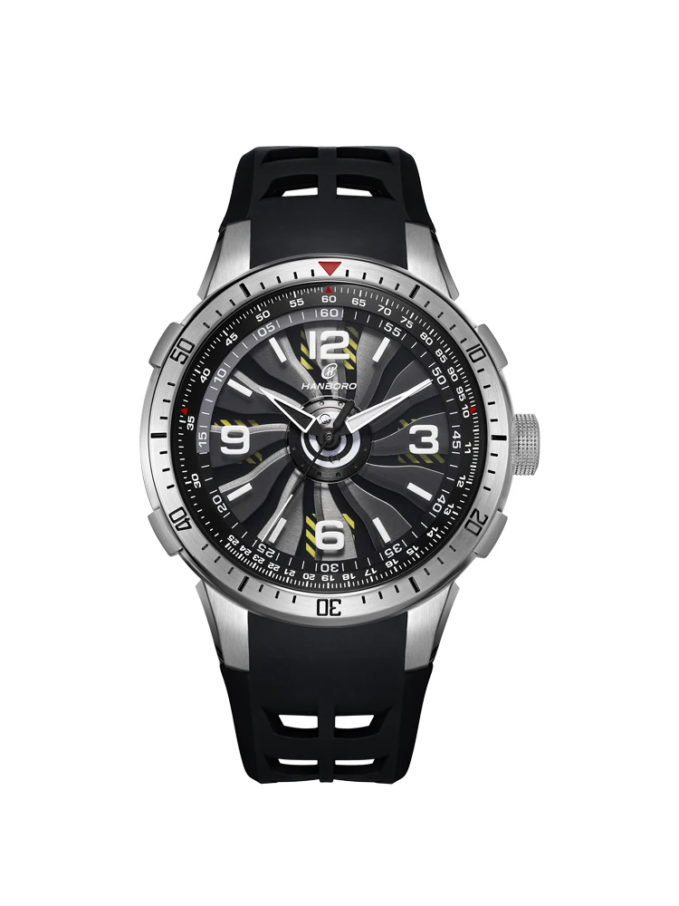 

New Men's Fortune Mechanical Watch Luminous Rubber Band Waterproof Automatic Mechanical Watch Large Dial Men's Watch