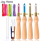 8 шт. набор для рукоделия для вышивки 50 # иглы и 5 цветов нитки для вышивки и нитевдеватели для вышивки иглы