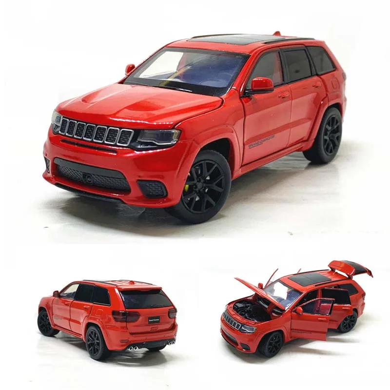 Модель автомобиля 1:32 брелок для автомобильных ключей модель JEEP SRT Grand Cherokee